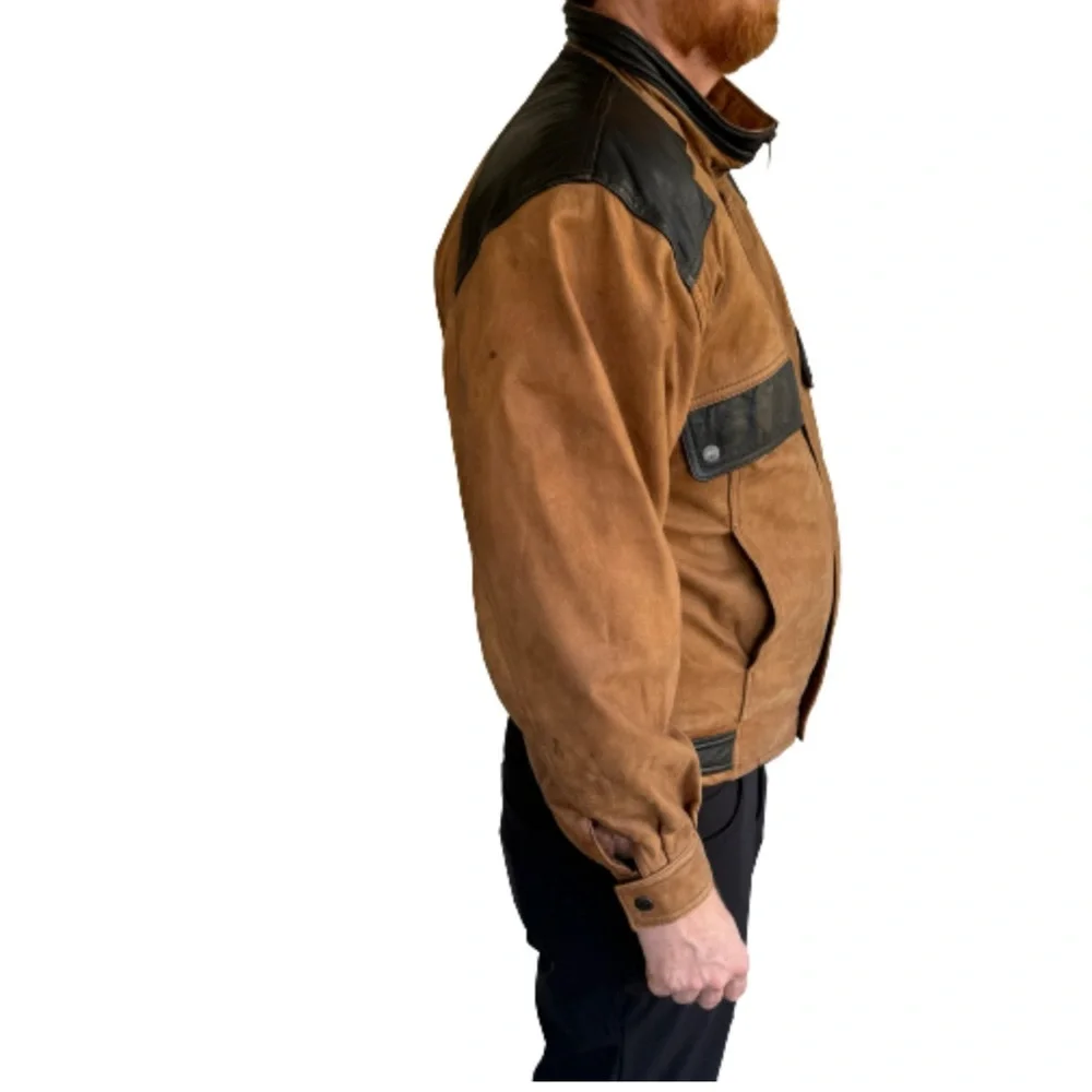 Levi's Vintage 90's Western Wear Men's Leather Bomber Jacket Size Medium